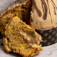 Colomba con crema alla nocciola e latte