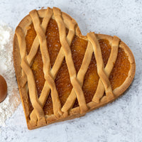 Crostata Albicocca a forma di cuore - La delizia pasticcerie