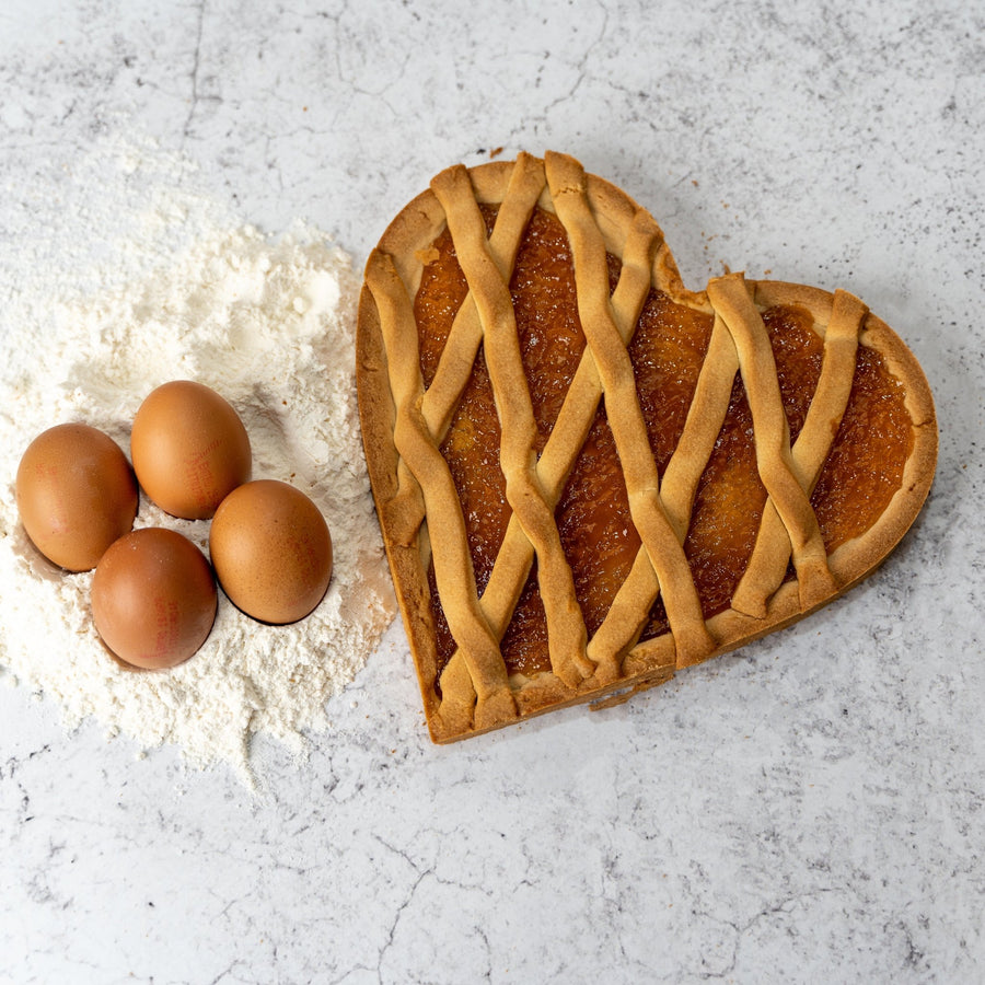 Crostata Albicocca a forma di cuore - La delizia pasticcerie